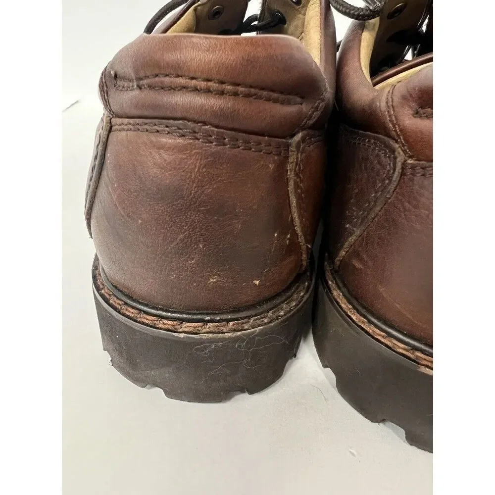 Dockers Brown Leather Oxford Lace Up Shows 13 Oil Resistant Waterproof